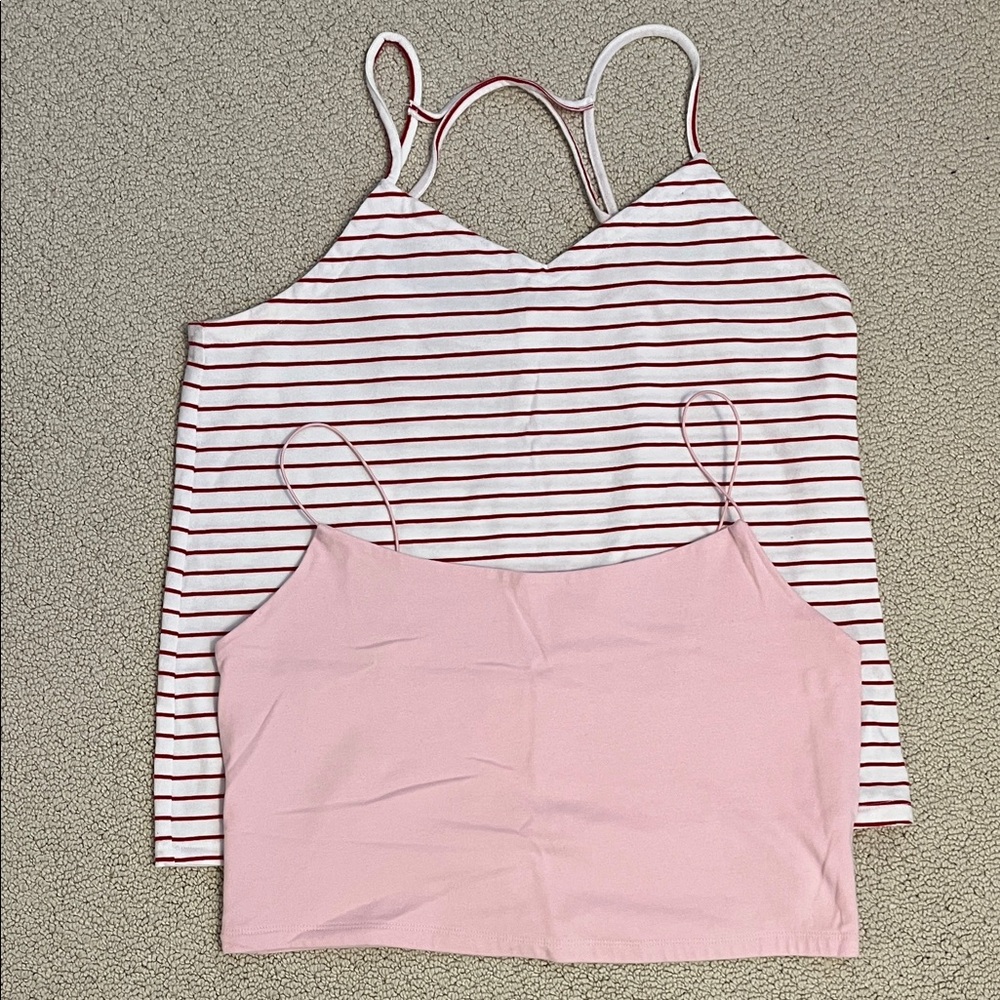 Wild Fable Pink and Striped Camisole Set